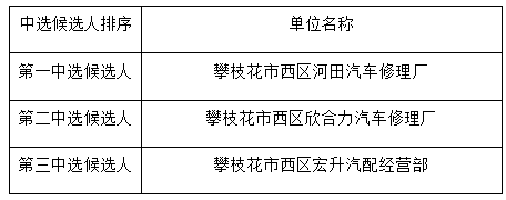 四川攀盐高速公路建设开发有限公司车辆维修保养定点服务询比评审结果